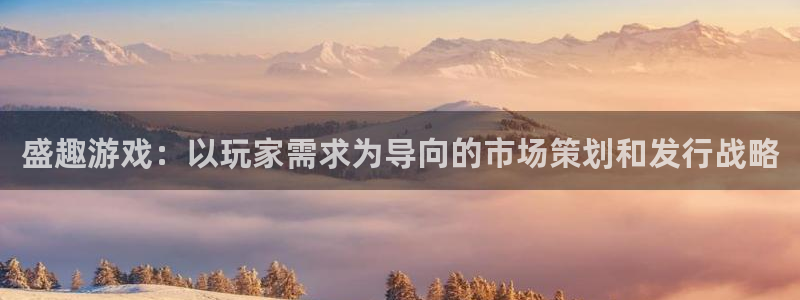 门徒在哪个平台可以看：盛趣游戏：以玩家需求为导向的市场策划和发行战略